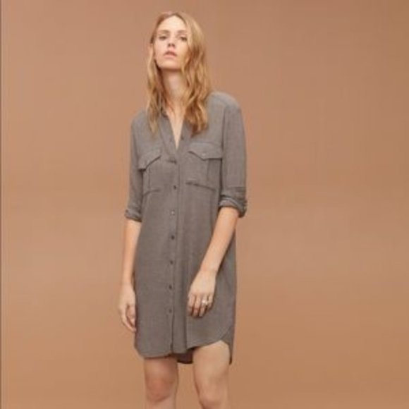 Black Wilfred Free Veronika Shirt Dress Midi - Picture 1 of 4